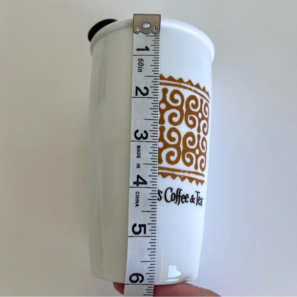 Peet’s Coffee Ceramic Glass Tumbler 12 oz w/lid - Picture 13 of 13